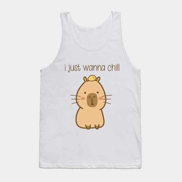 Chill capybara - I just wanna chill Tank Top by sonnenglueck.art